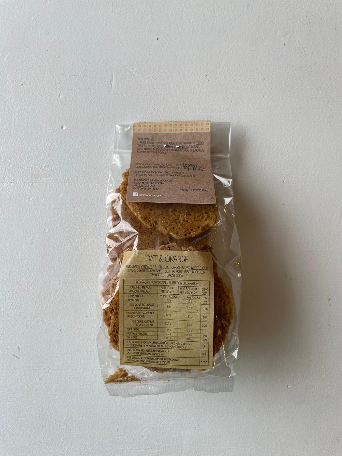 BOLACHAS DE AVEIA E LARANJA