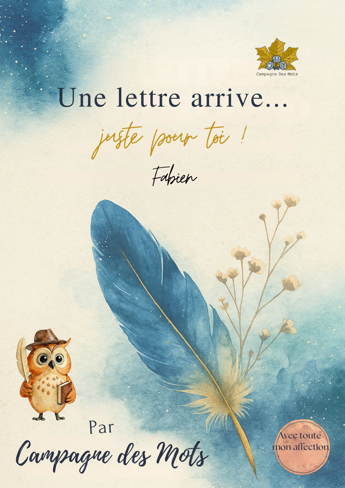 Lettre poétique personnalisée