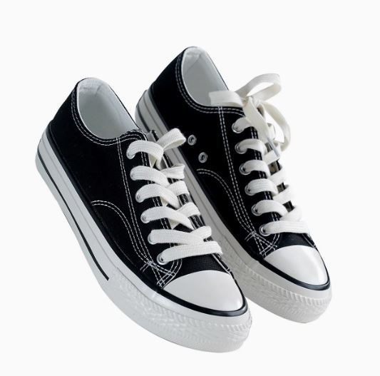 Classic Black Canvas Sneakers