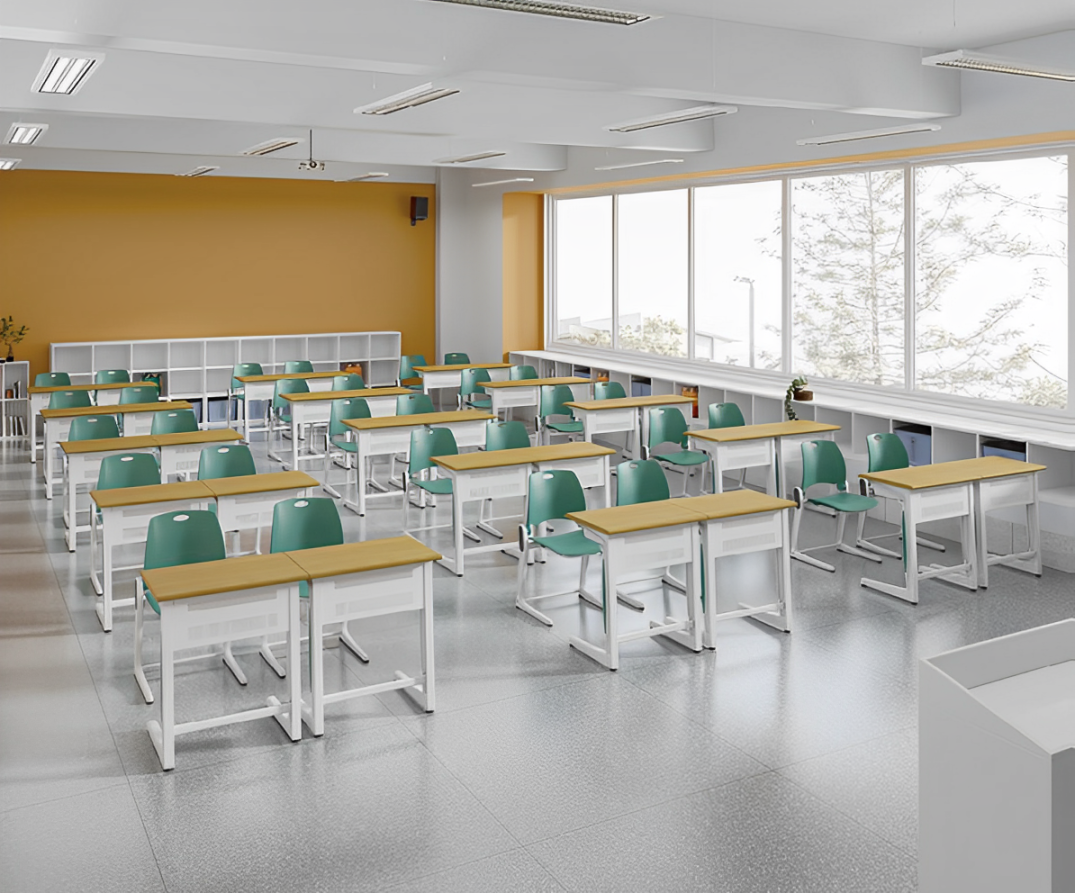 Modern Classroom Desk and Chair Set