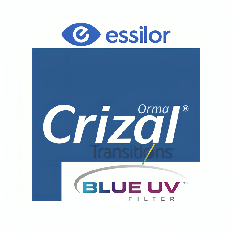 Crizal Orma Básica Transitions Blue Uv Cinza