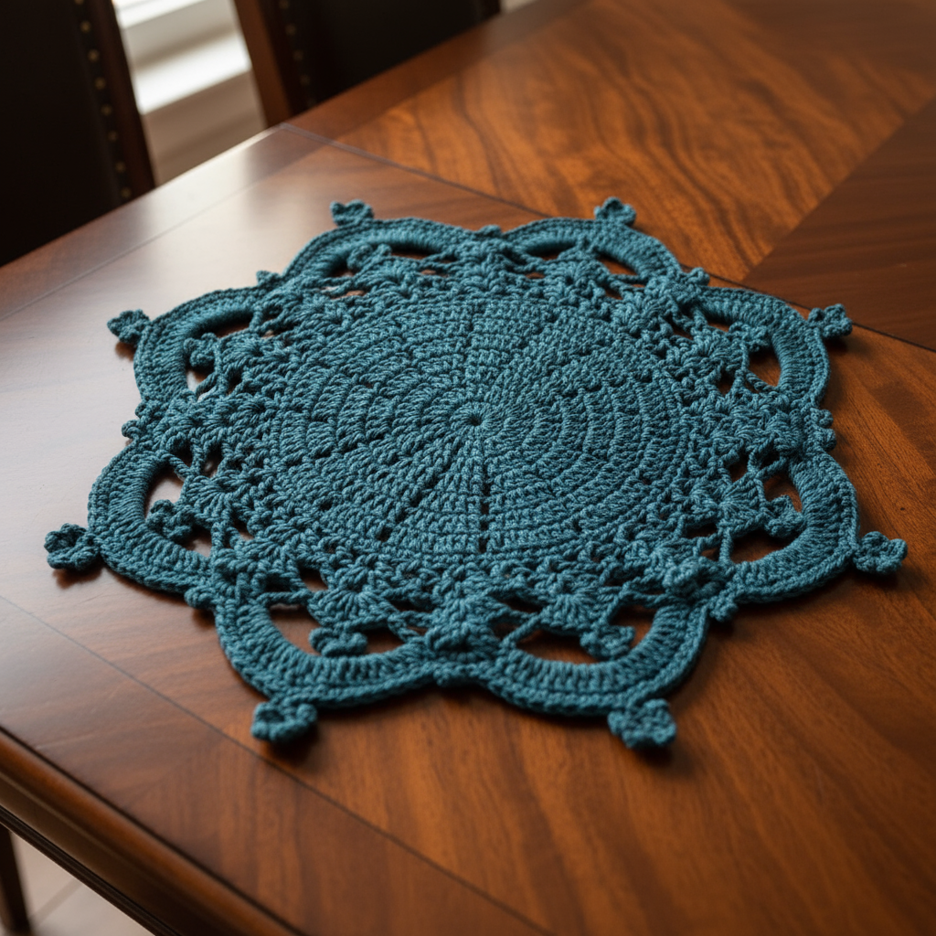 Sousplat Majestic azul petróleo 