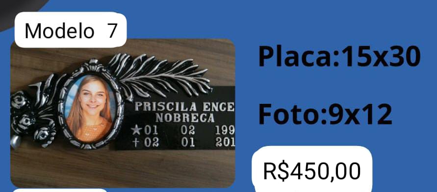 Placa de túmulo personalizada