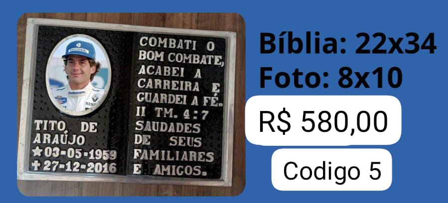 Placa Memorial com Foto 