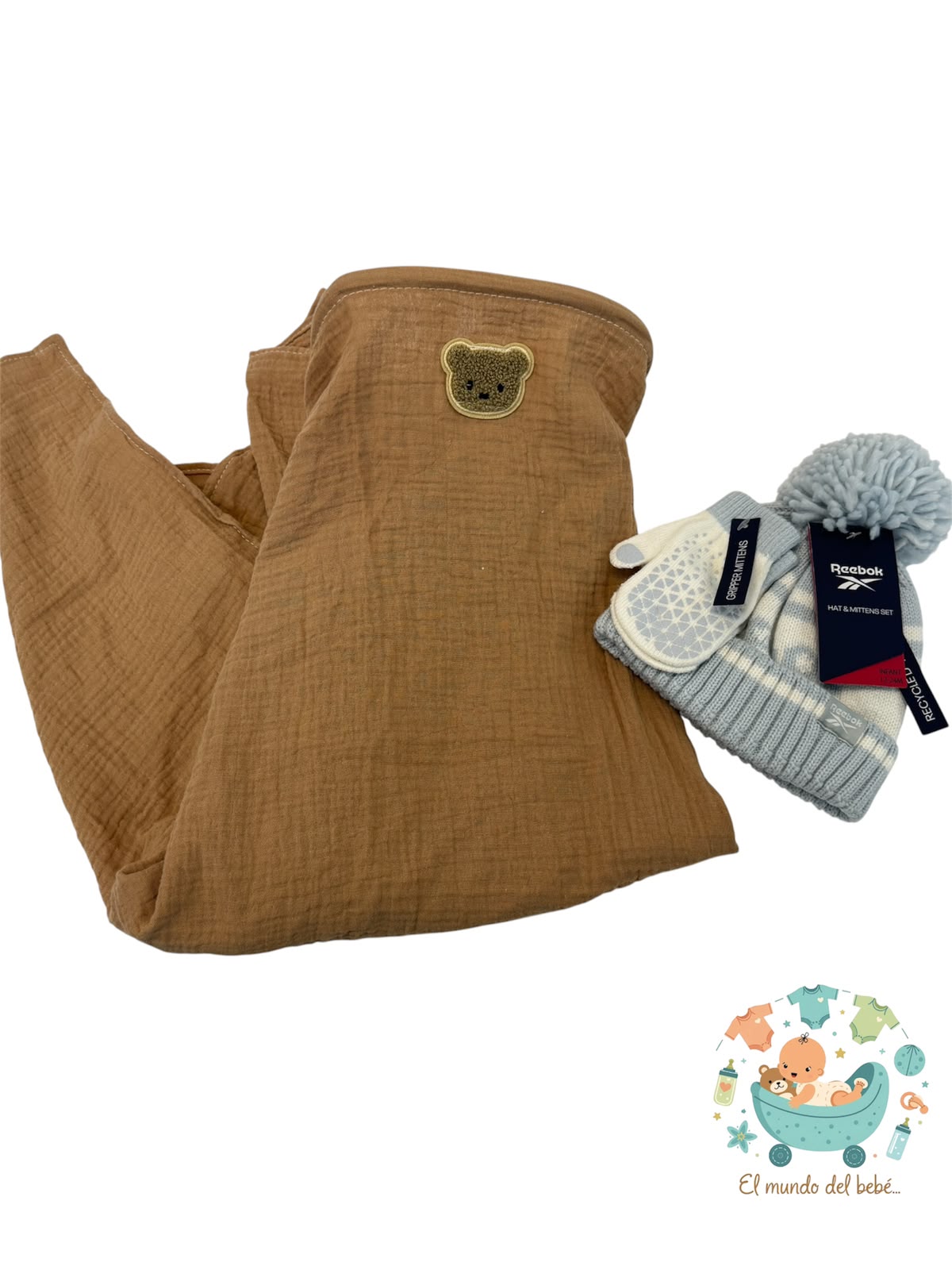 Set de Manta de lactancia  y Gorro para Bebé