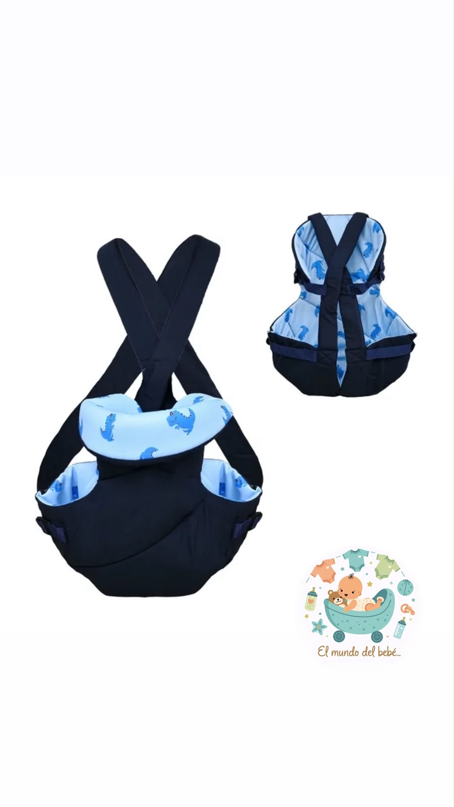 Cangurera Porta Bebé Azul