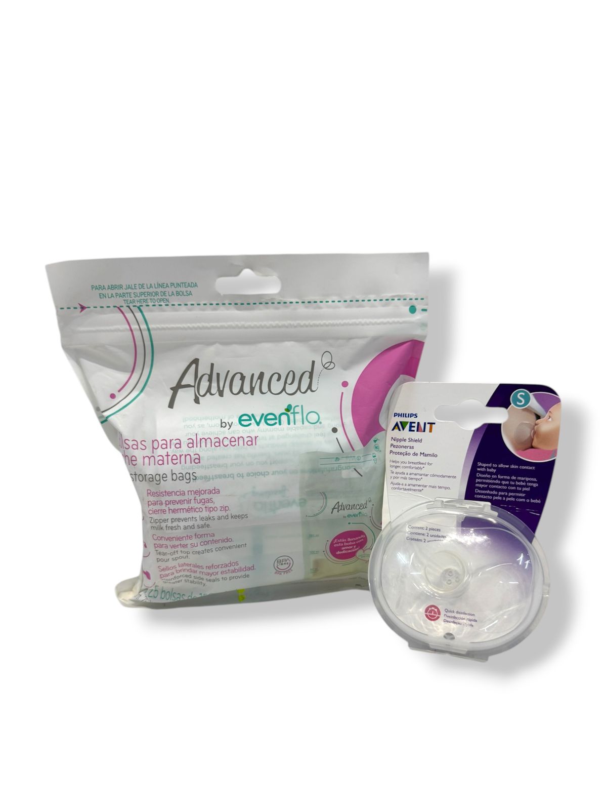 Breast Milk Storage Bags and Nipple Protector Set