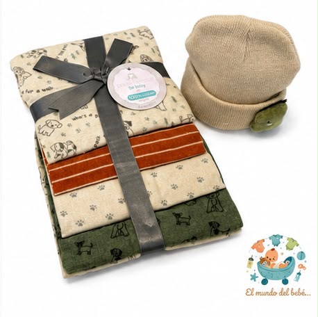 Set de Mantas para Bebé con Gorro