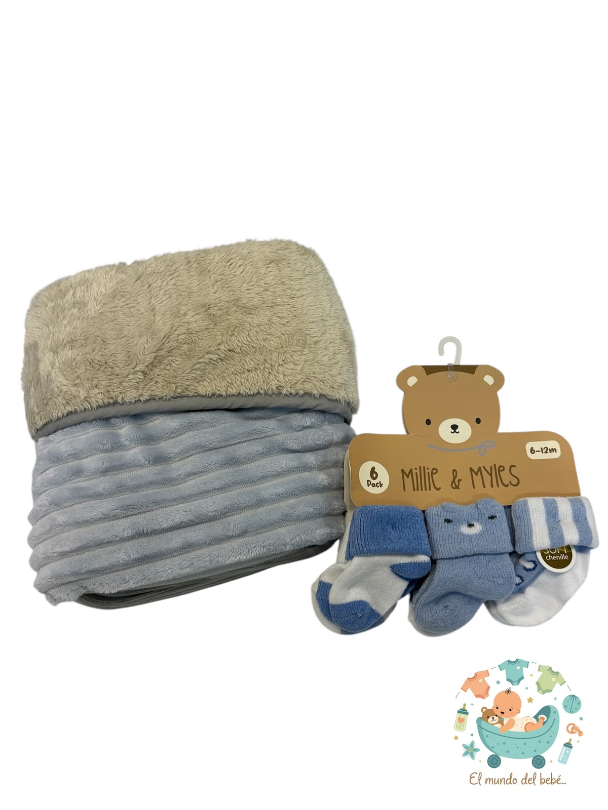 Set cobija y calcetines para bebé
