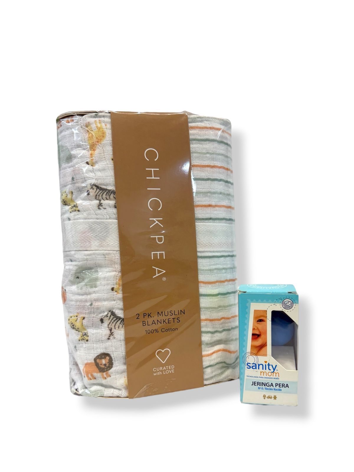 Chickpea 2-Pack Muslin Blankets