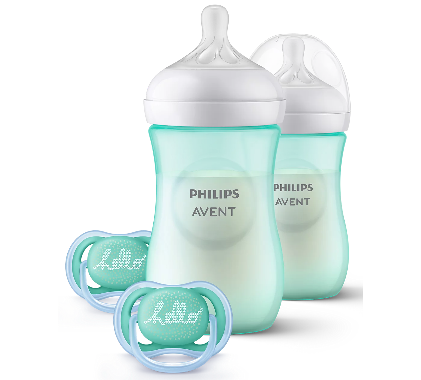 Set Biberones Avent con chupones 