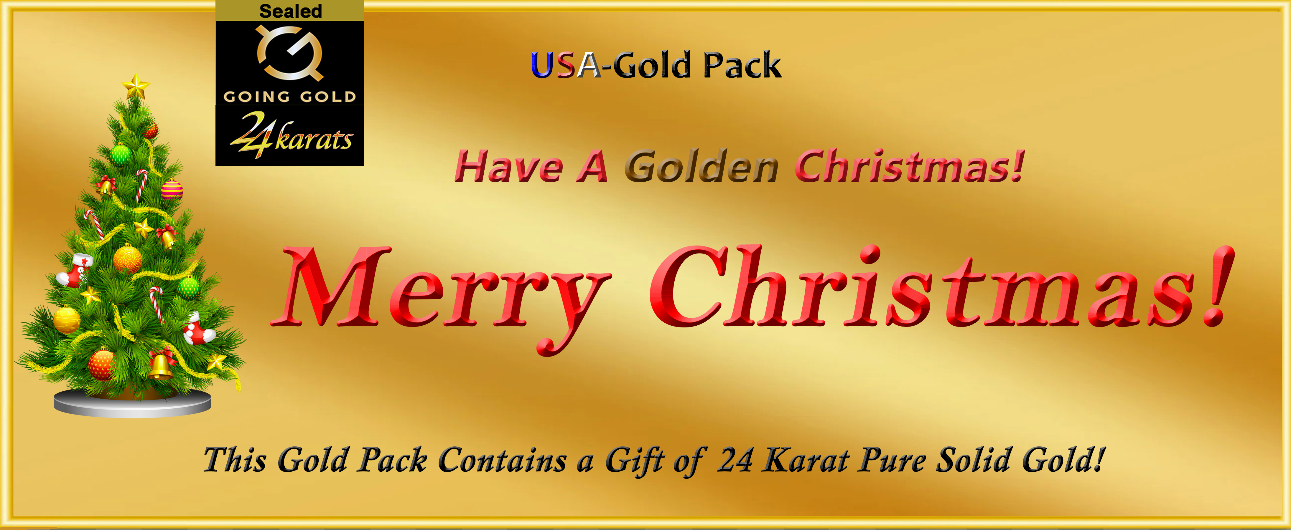 24 Karat Pure Gold Christmas Gift Pack