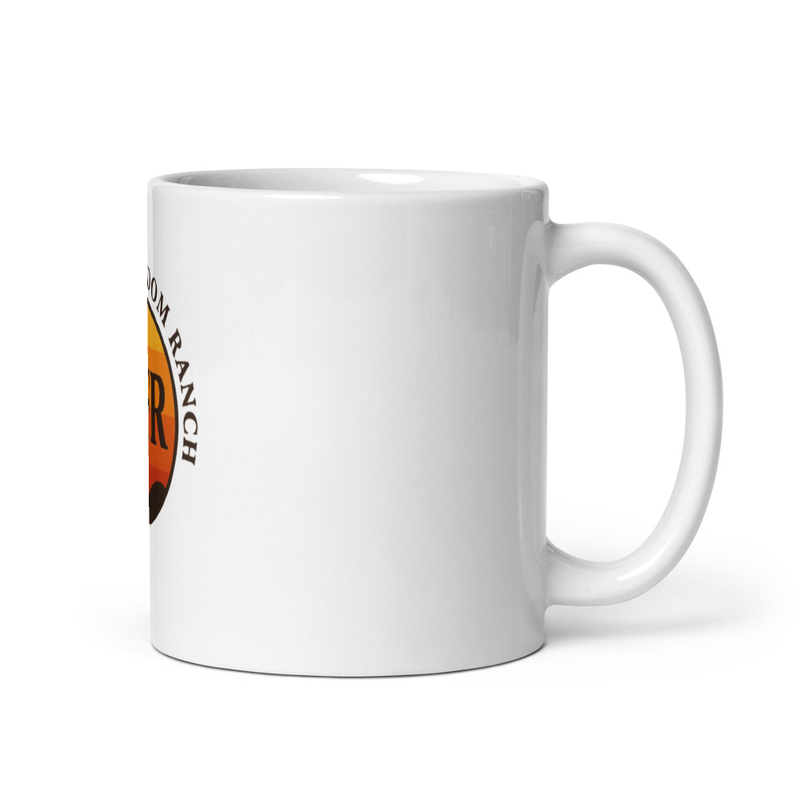 White glossy mug