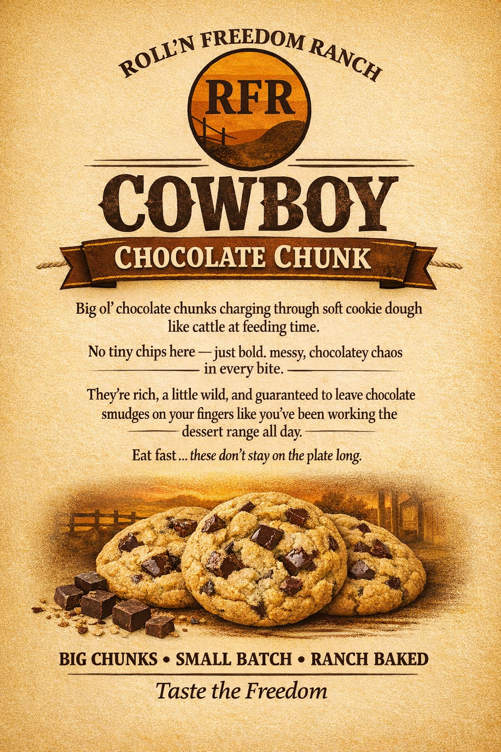 Cowboy Chocolate Chunk Cookies