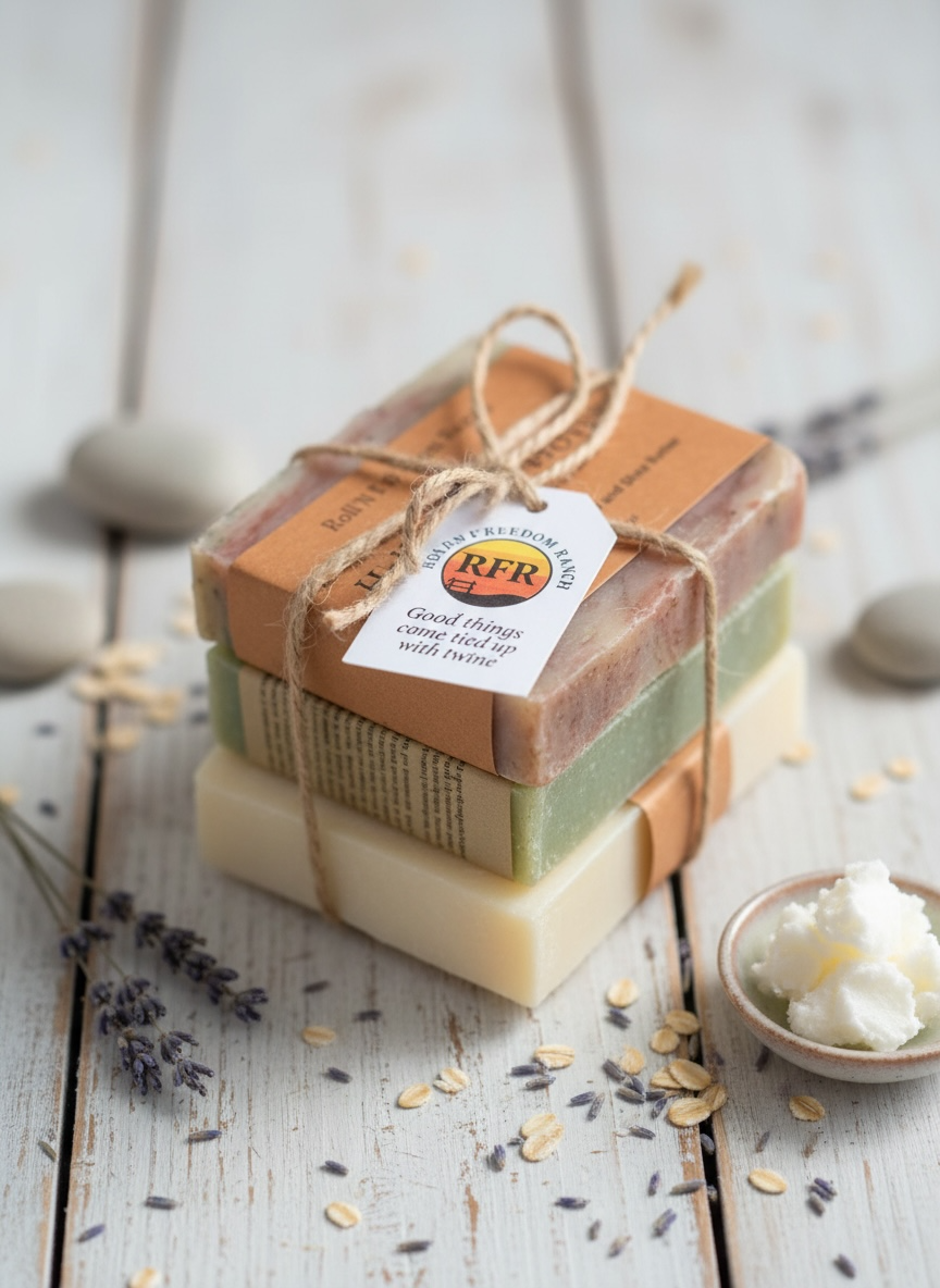 Rollin' Freedom Ranch: Custom Ranch Soap Stack (3-Bar Trio)
