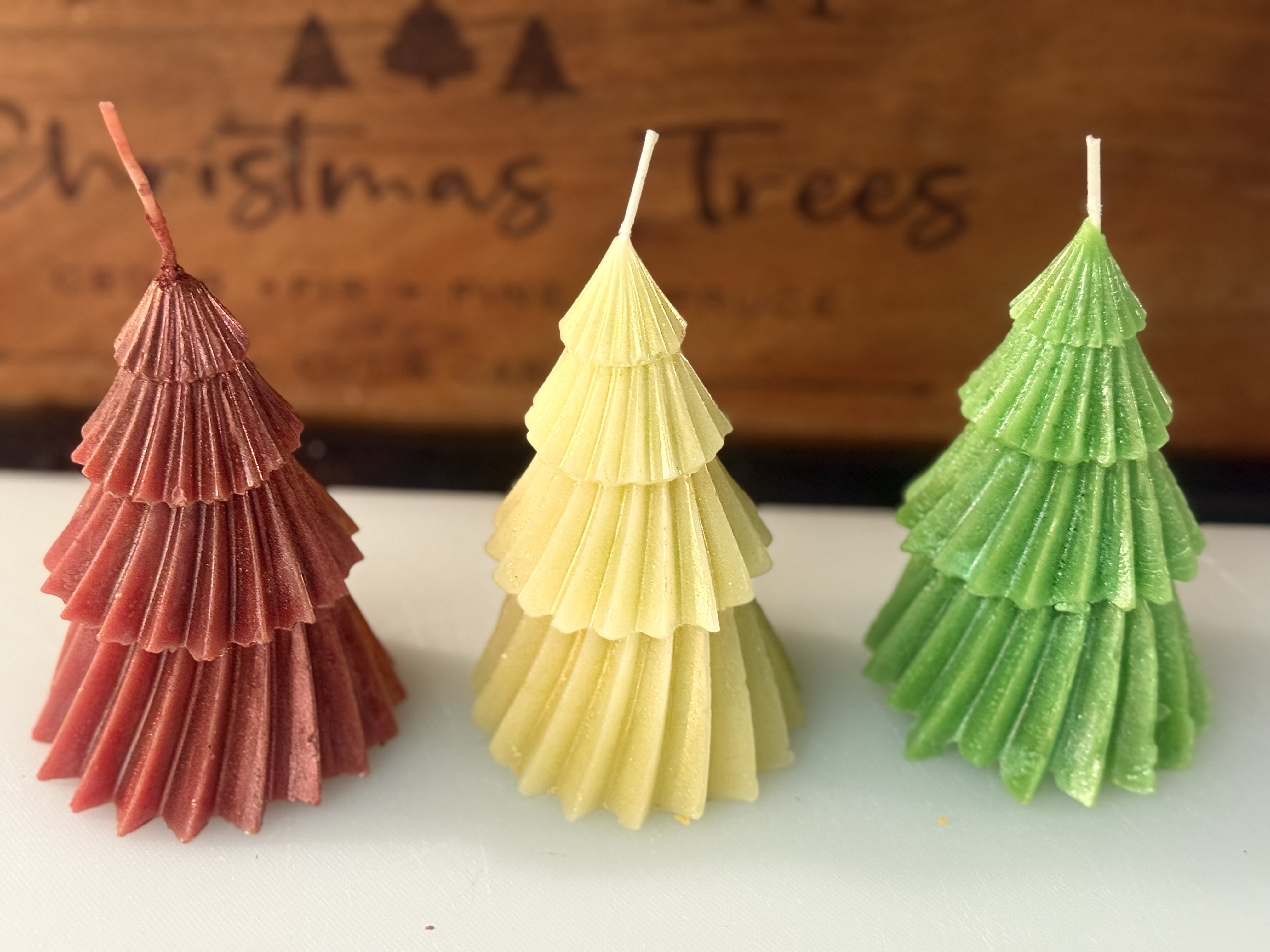 Christmas Tree Shaped Candles