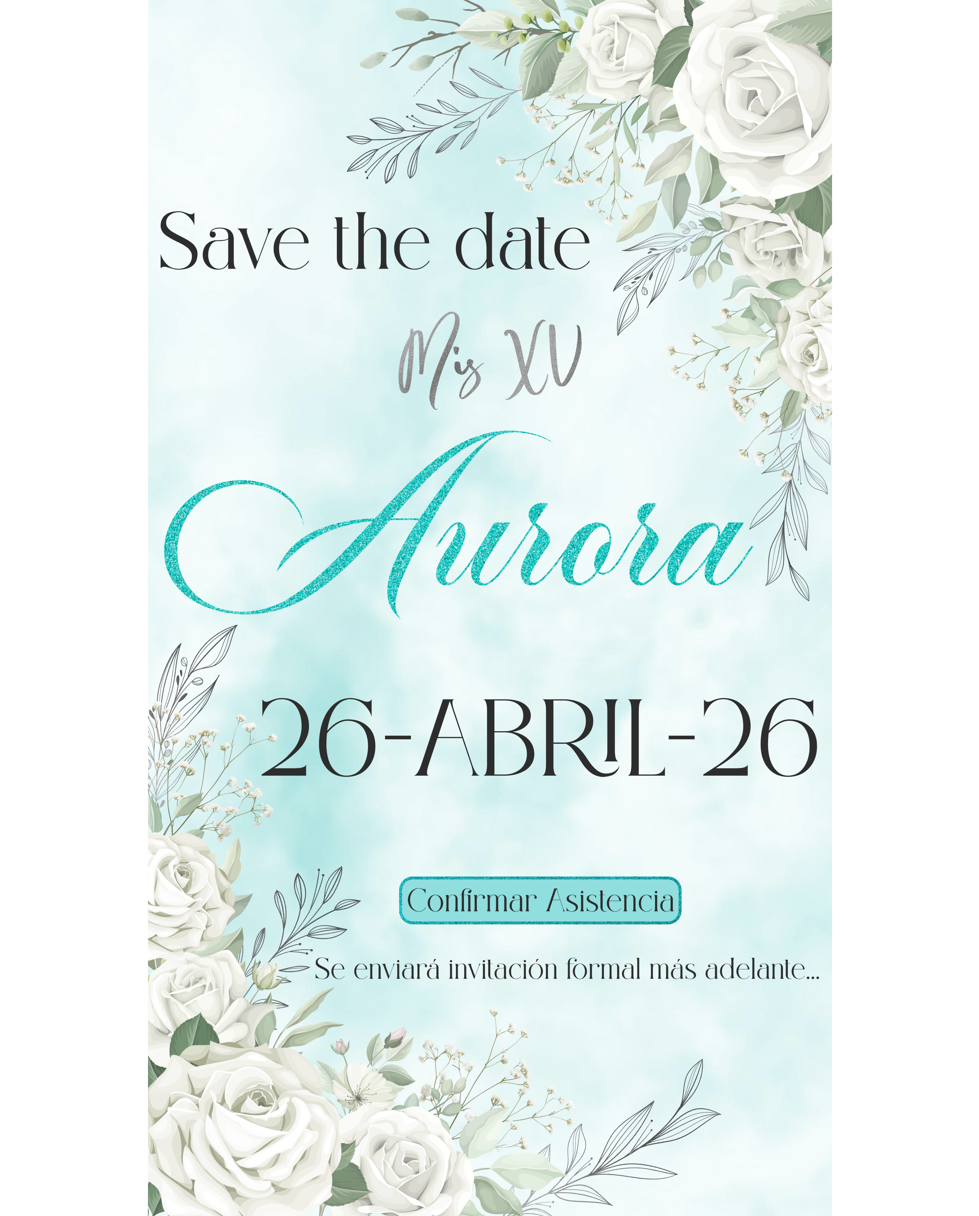 Save The Date Aqua MOD.1