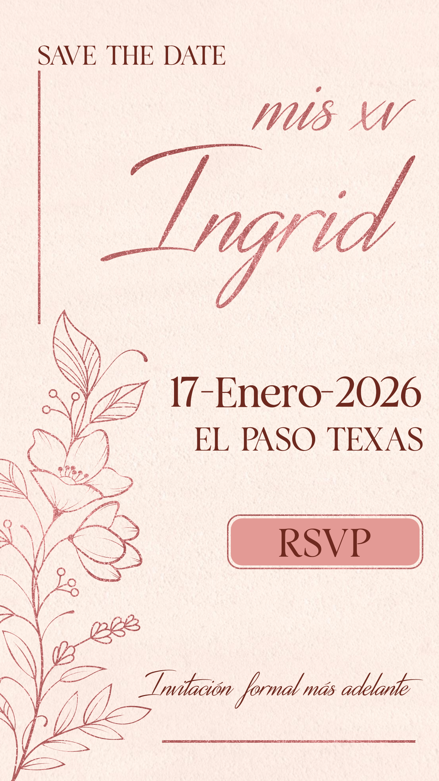 Save The Date Rose Gold MOD. 2