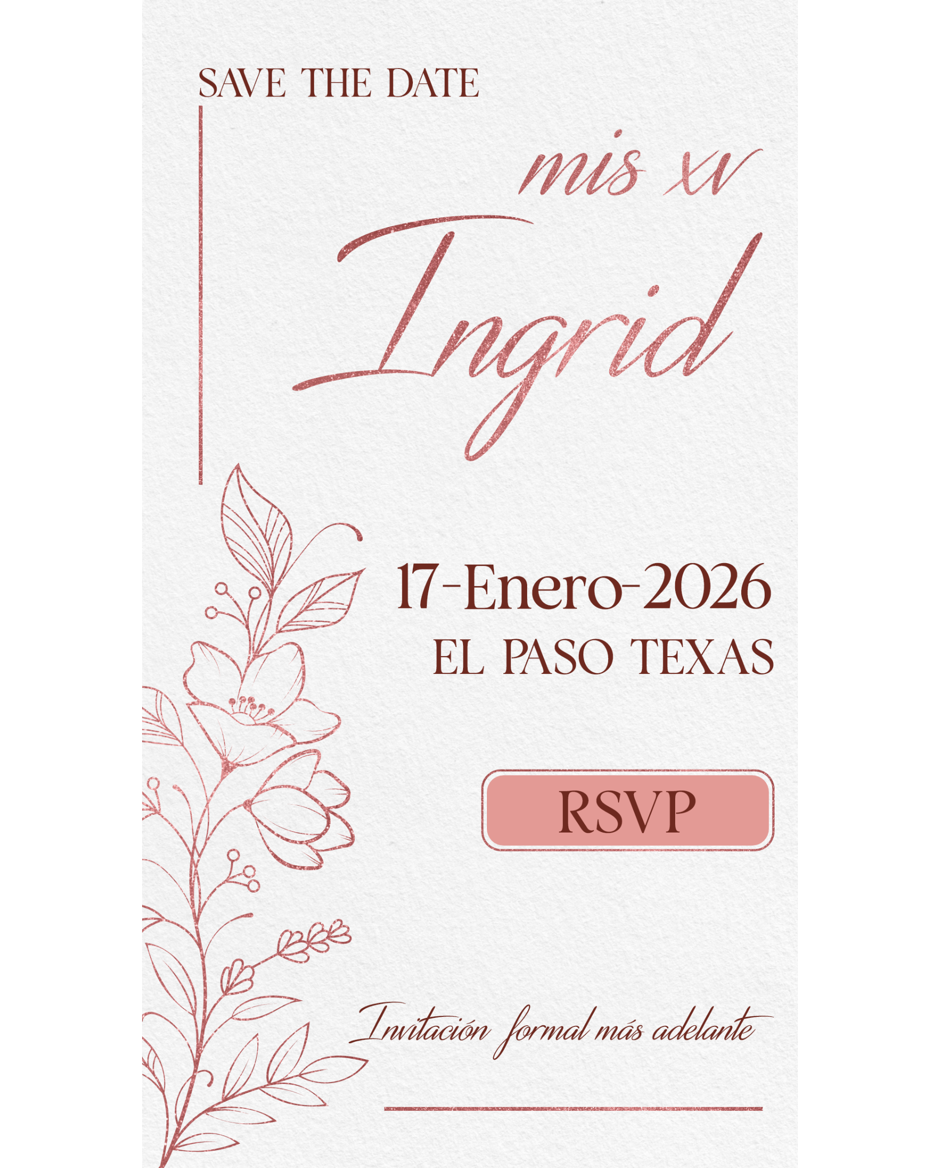 Save The Date Rose Gold MOD. 2