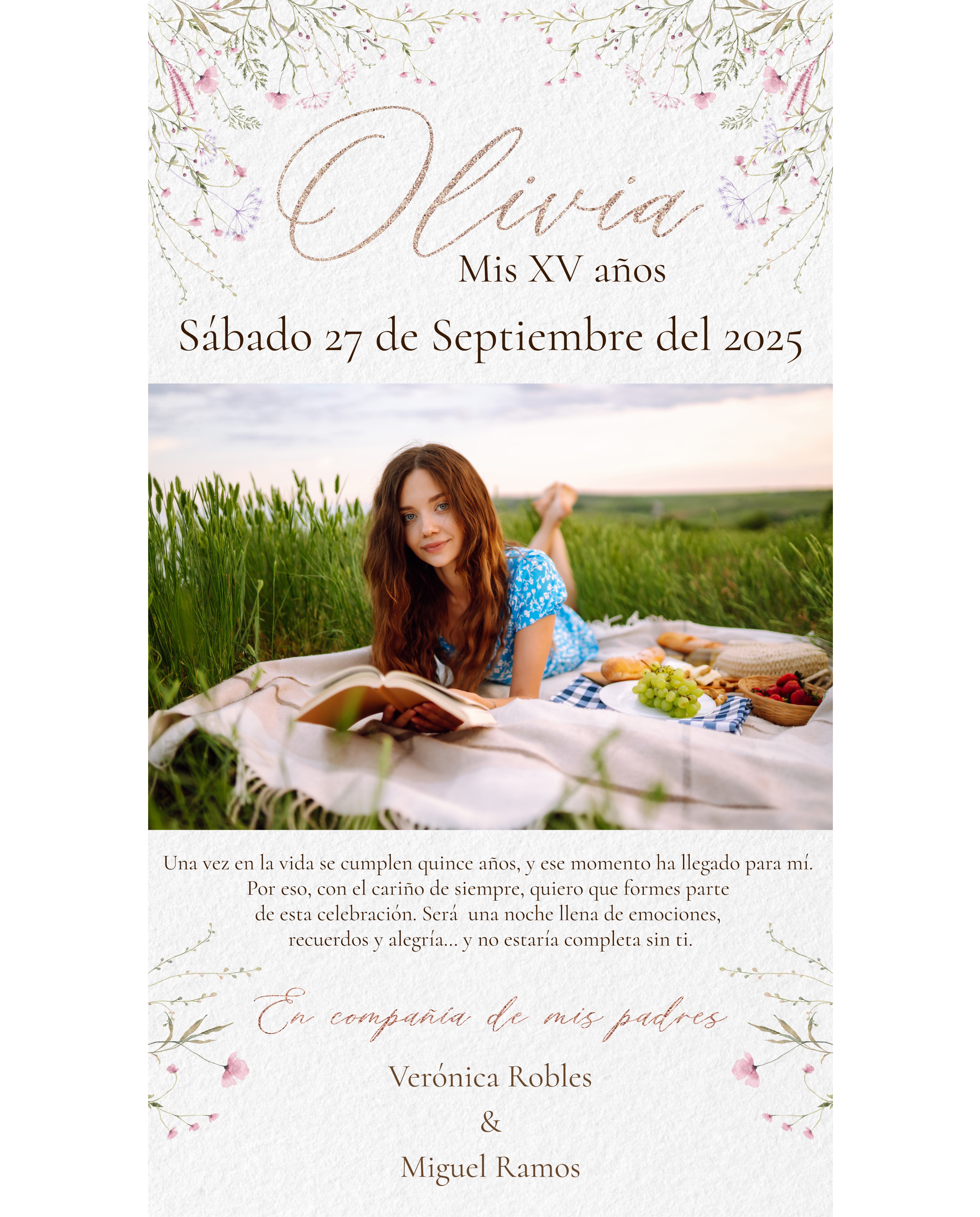 Invitación Flores
