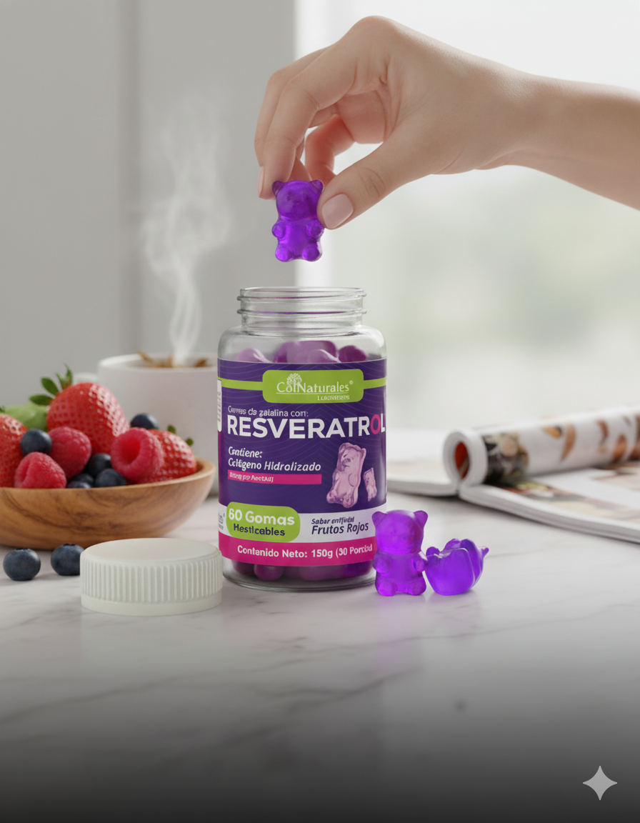Gomas masticables de resveratrol