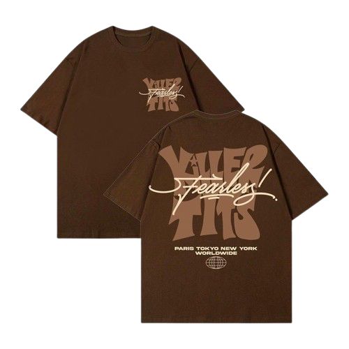 Fearless Graphic Brown T-Shirt