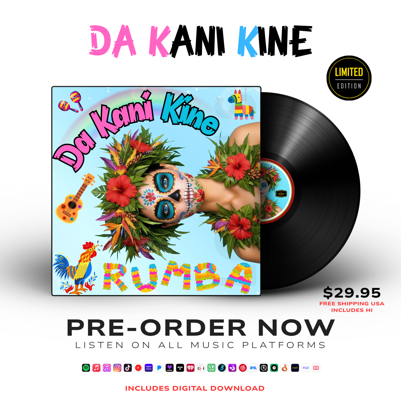 Limited First Edition Vinyl — “Da Kani Kine Rumba | Chasin’ Rainbows fo’ da Rent” | includes digital download