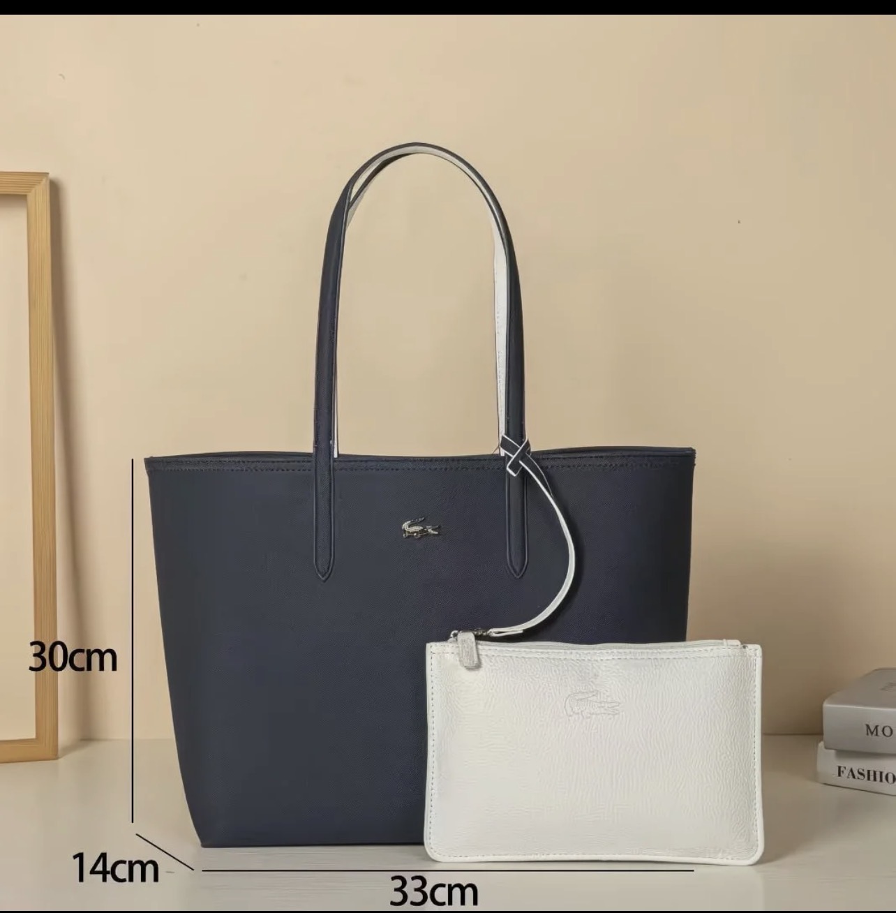 Sac cabas Lacoste bleu marine