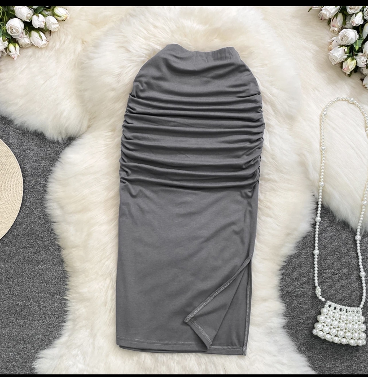 Jupe longue plissée