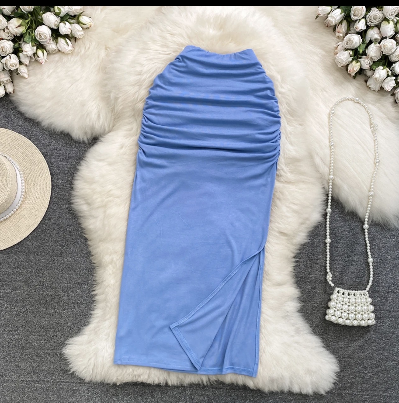 Jupe longue plissée 