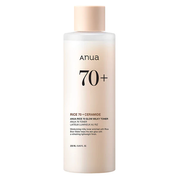 Anua Tonique Laiteux Éclaircissant Rice 70+ Ceramide Glow Milky 250 ml