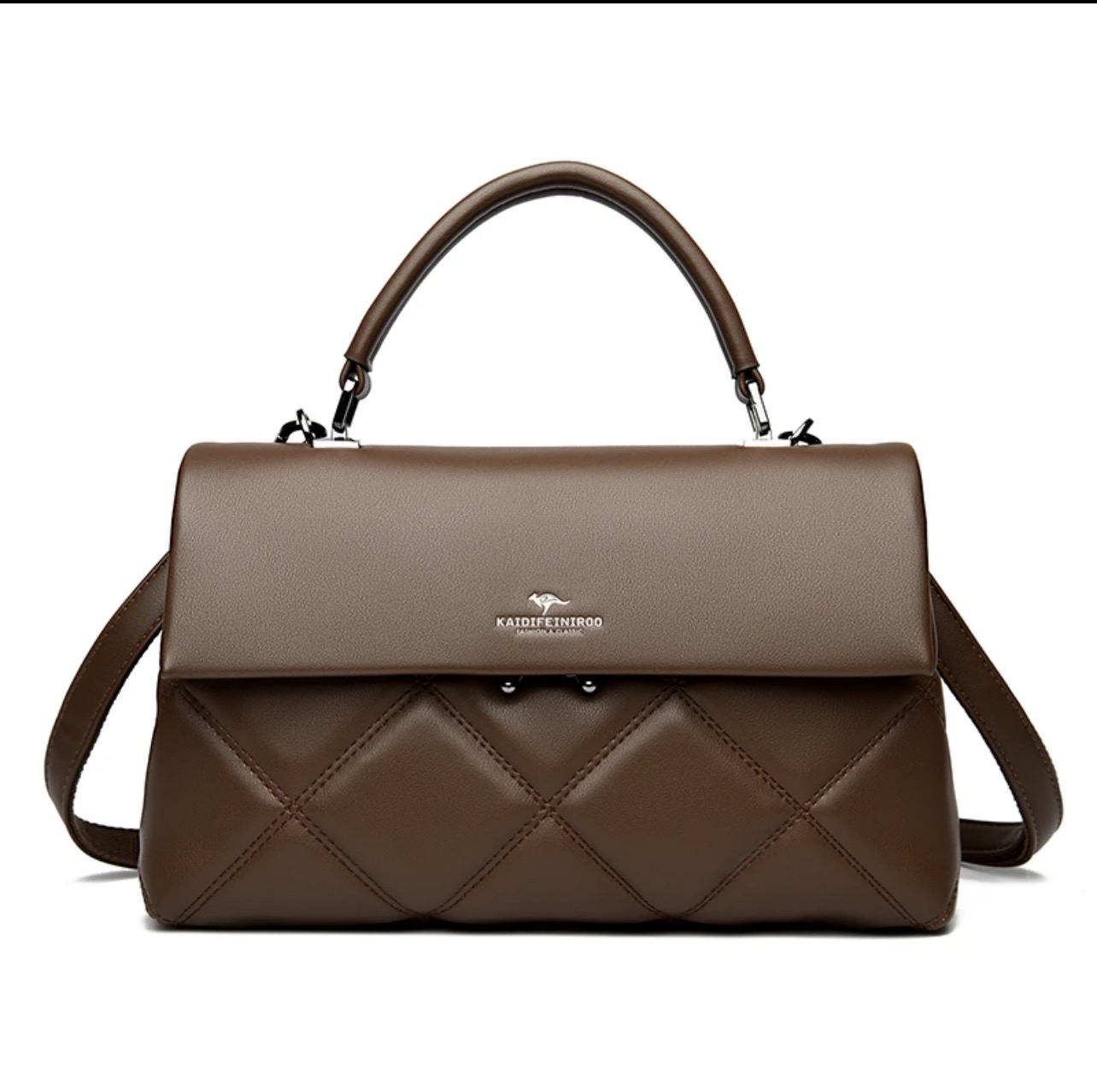 Sac à main en cuir bordeaux