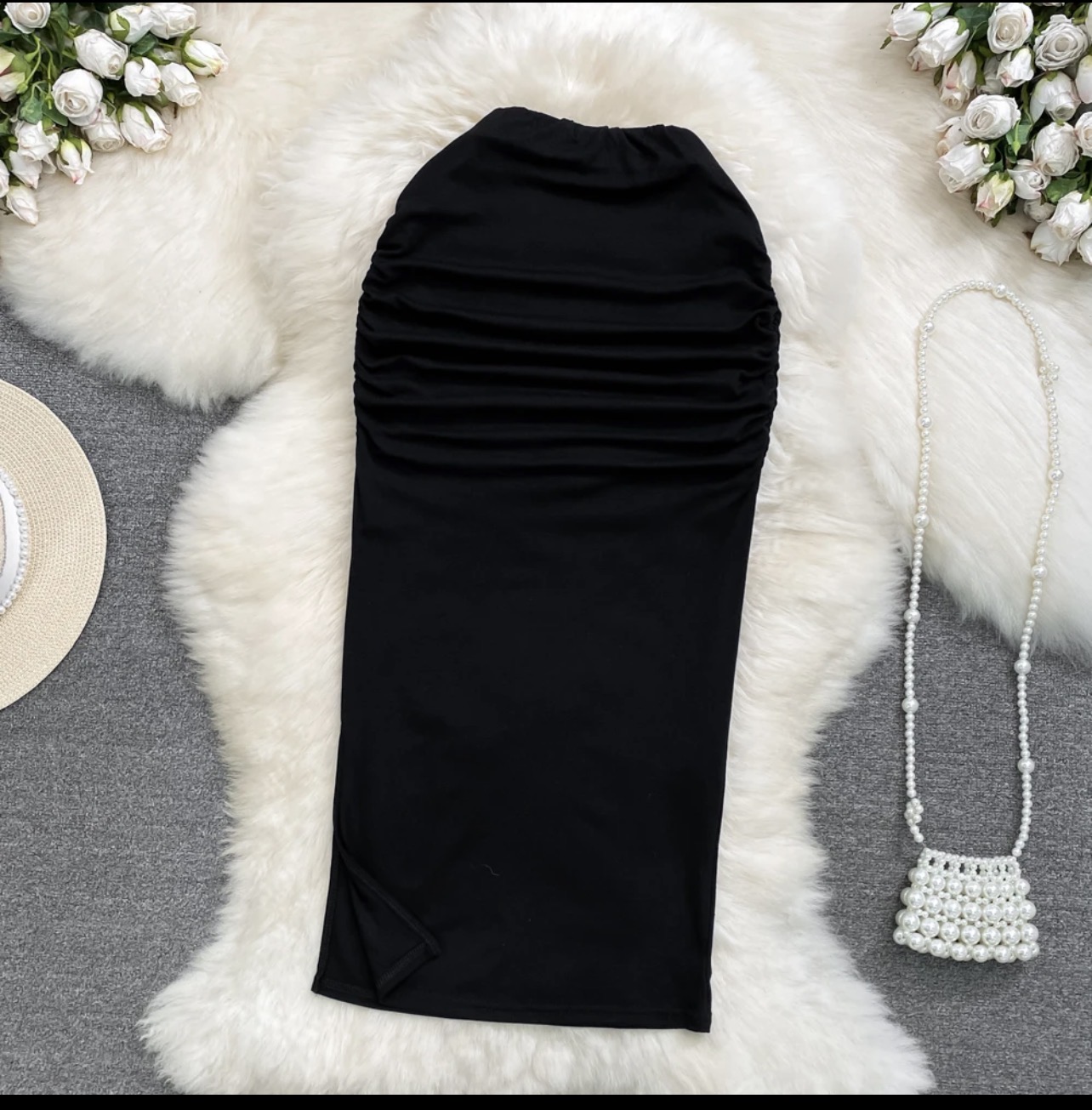 Jupe longue plissée 