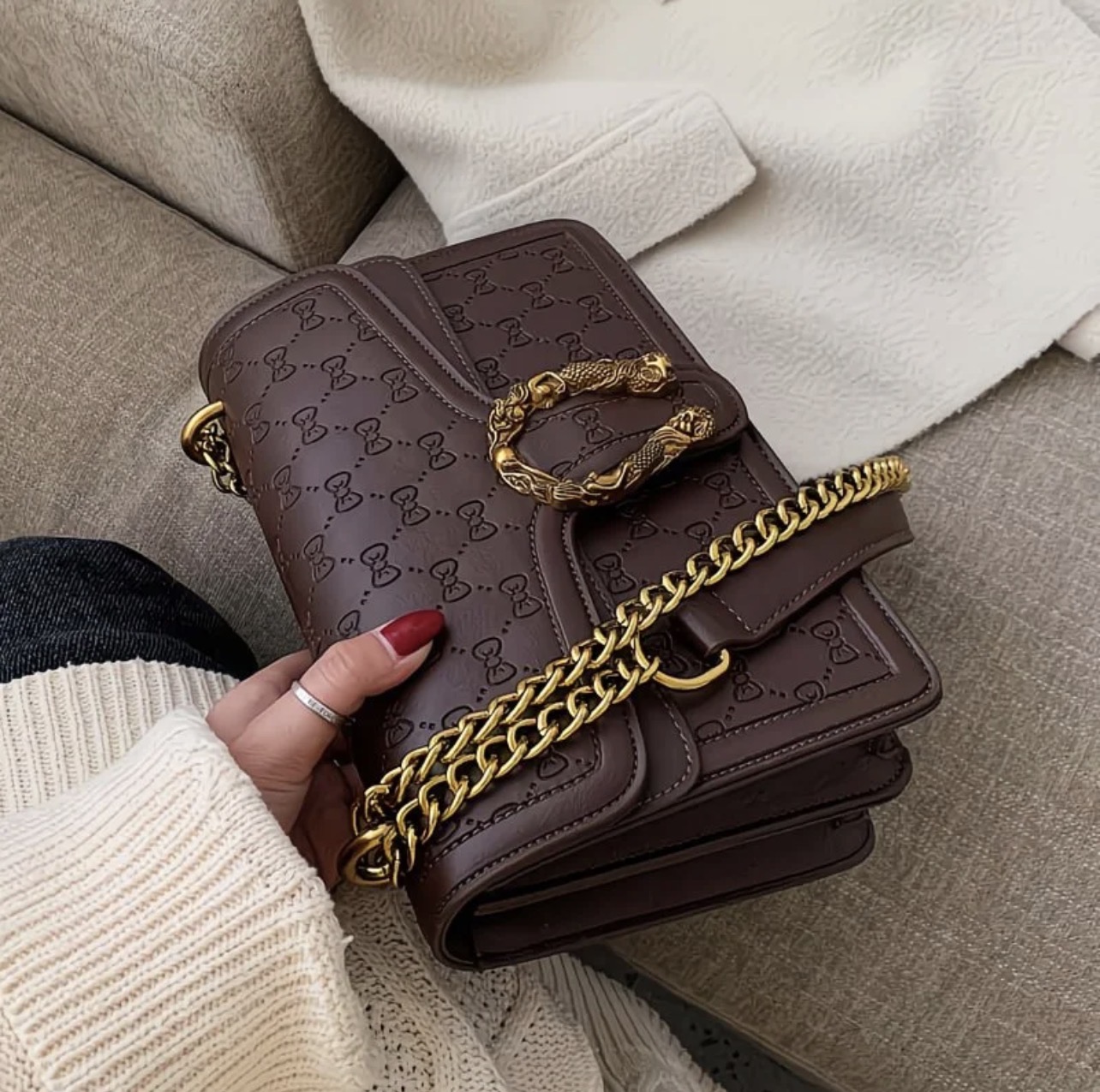 Sac à main en cuir Gucci