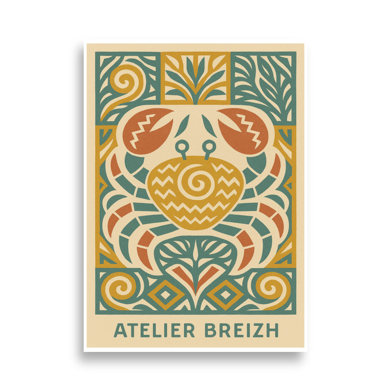 Affiche Crabe de Bretagne