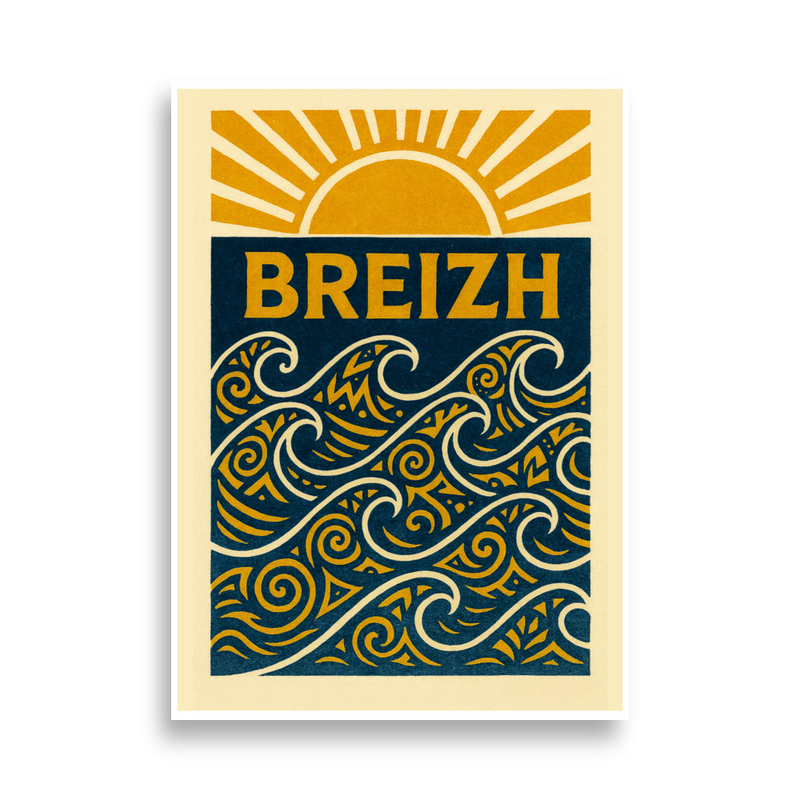 Affiche Vagues de Bretagne