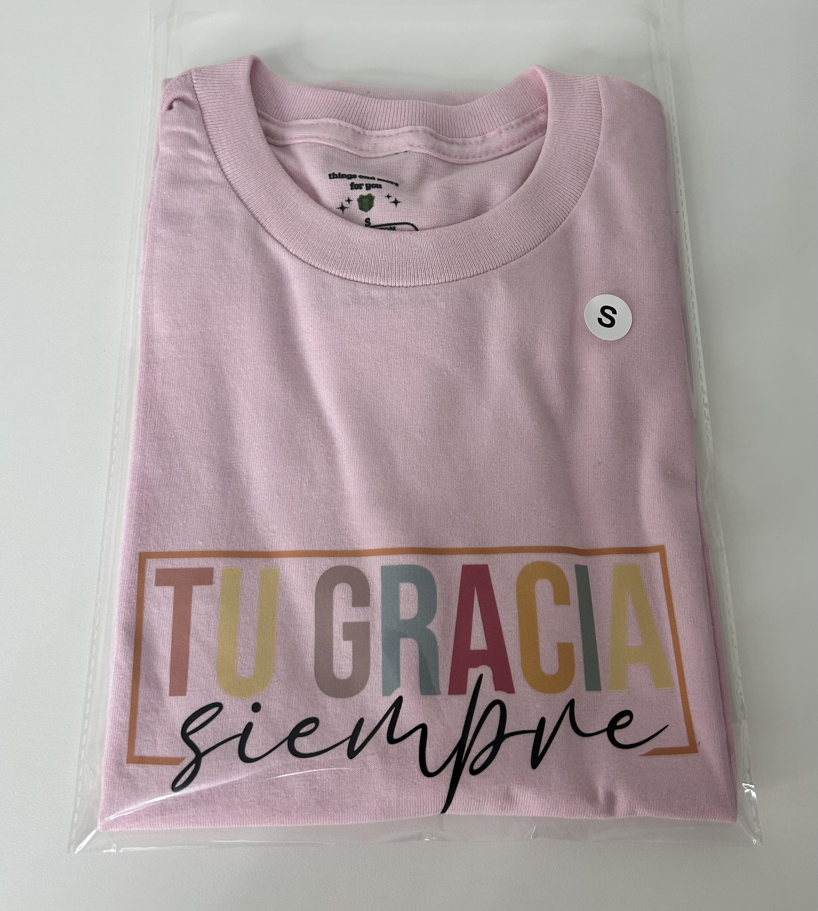 Christian T-shirt “Your Grace Always” – Size S