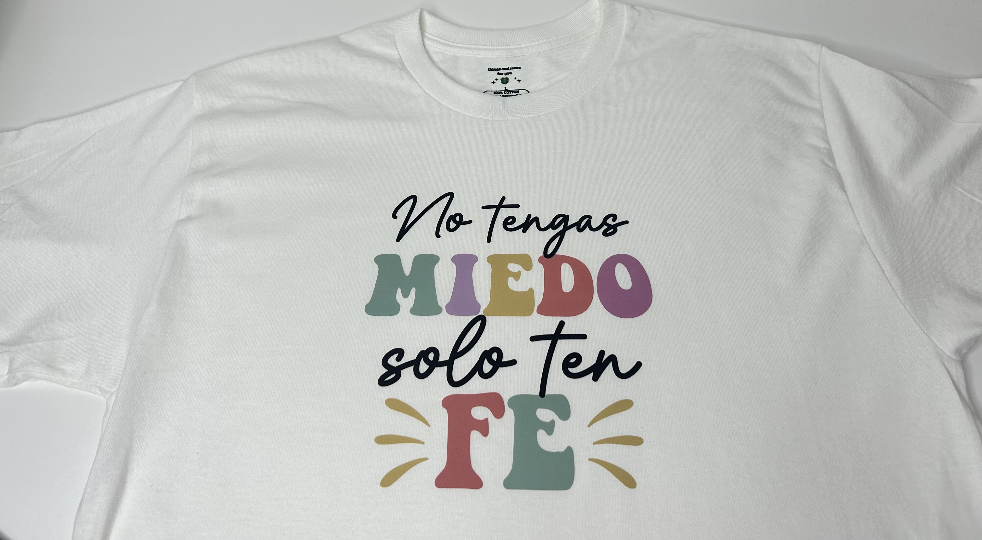 Christian T-shirt “Faith That Moves Mountains” – Size XL