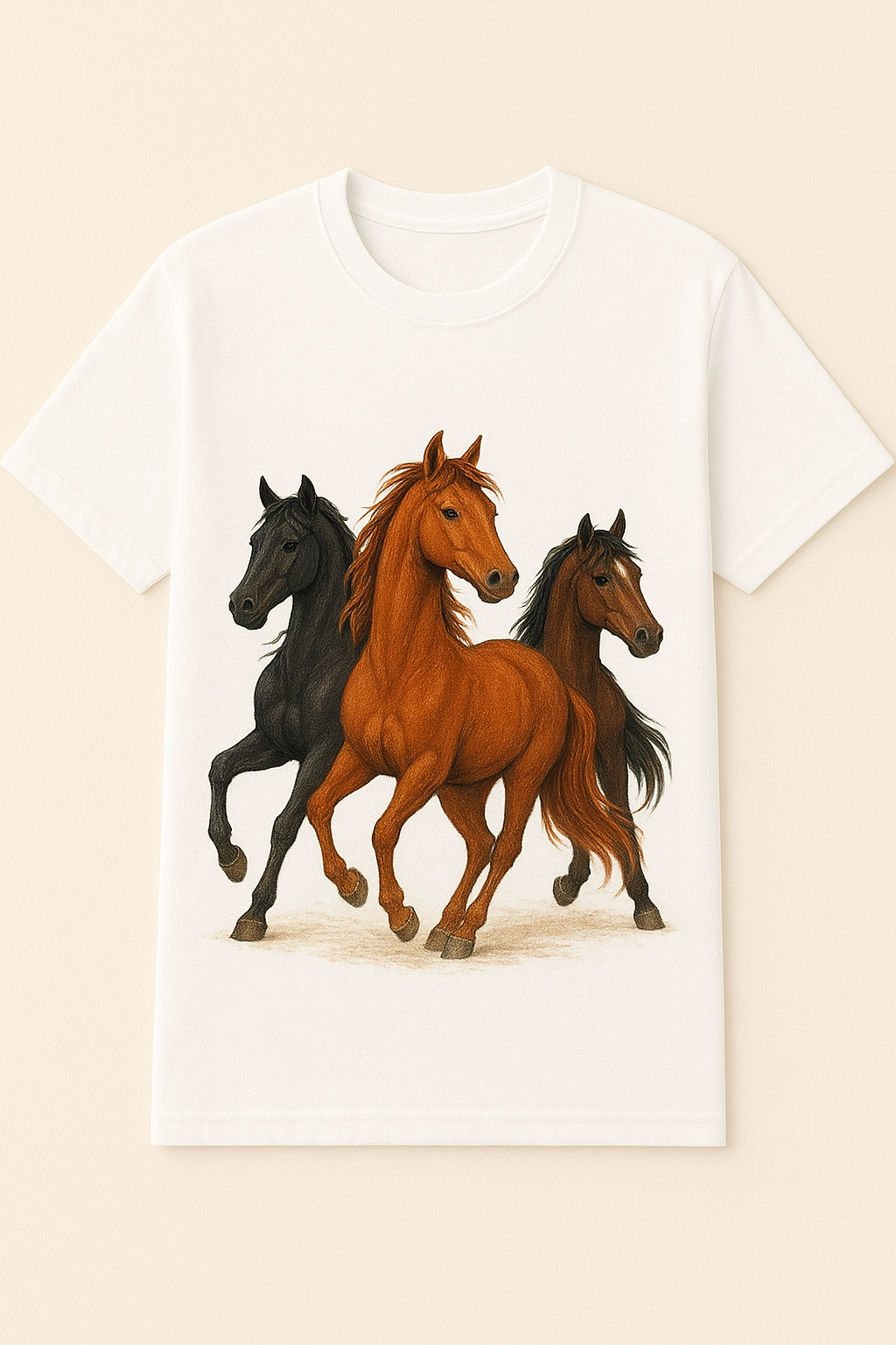 Trio Horse Print T-Shirt