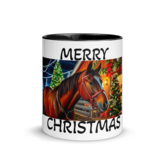 Merry Christmas Horse Mug -Black Interior