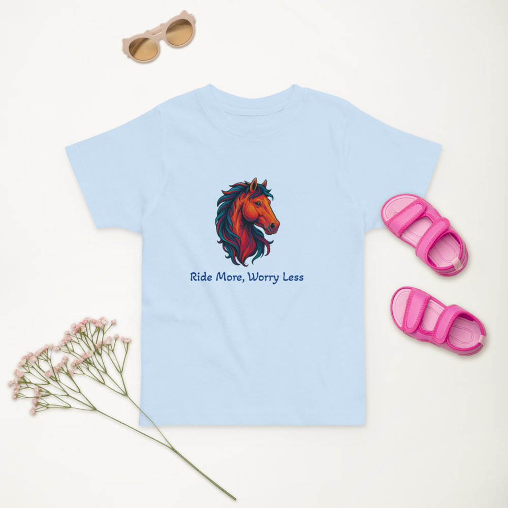 Ride More Worry Less Kids T-Shirt