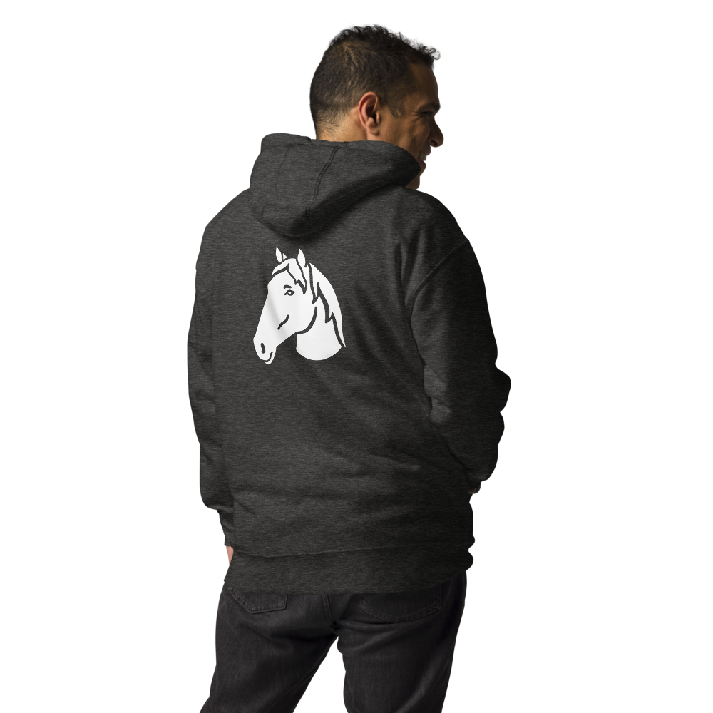 Grey Hoodie with Horses Running 