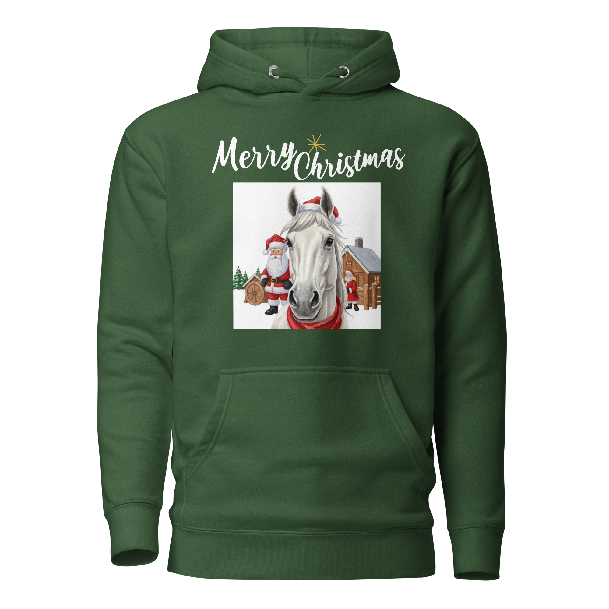 Classic Green Horse Face Hoodie