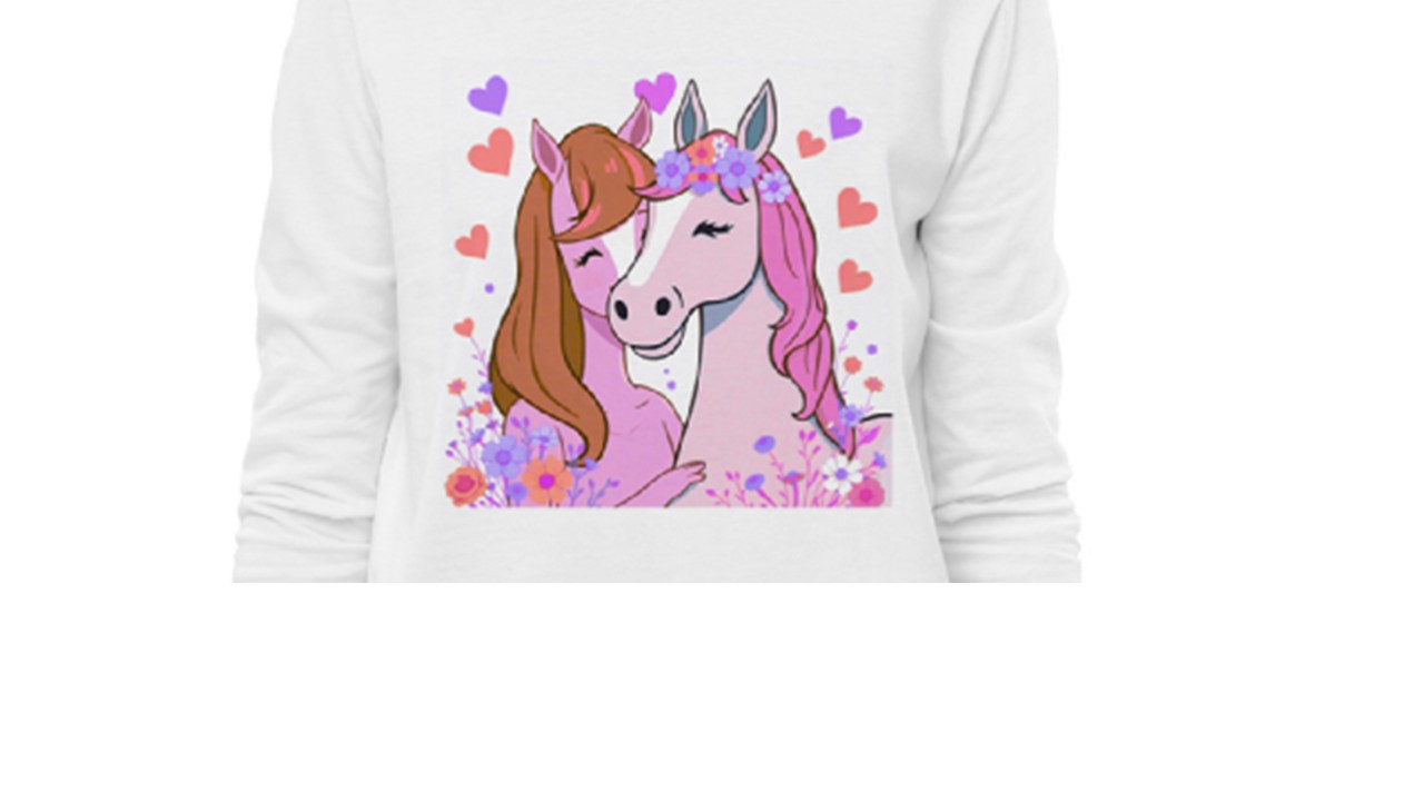Unicorn and Horse Friendship Girls T-Shirt