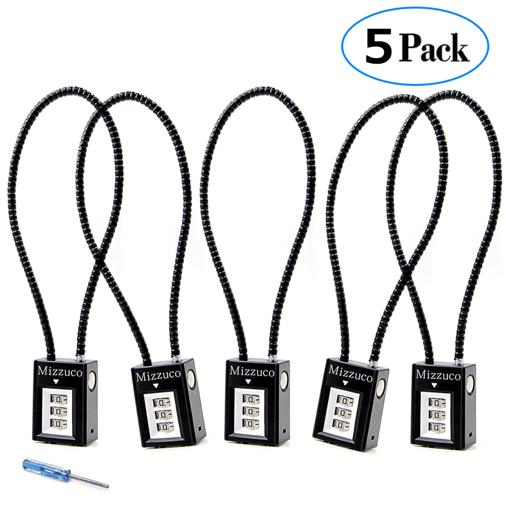 Mizzuco Trigger Lock 3 Digit Combination Gun Lock & Gun Cable Lock Compatible with Many Handguns,Rifles,Bb Gun and Shotguns (Cable Lock, Obsidian)
