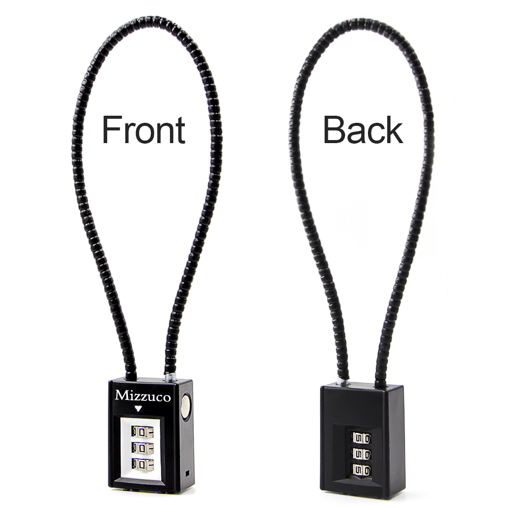 Mizzuco Trigger Lock 3 Digit Combination Gun Lock & Gun Cable Lock Compatible with Many Handguns,Rifles,Bb Gun and Shotguns (Cable Lock, Obsidian)
