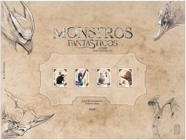 Stamps - Portugal - Fantastic Beasts Collector's Sheet