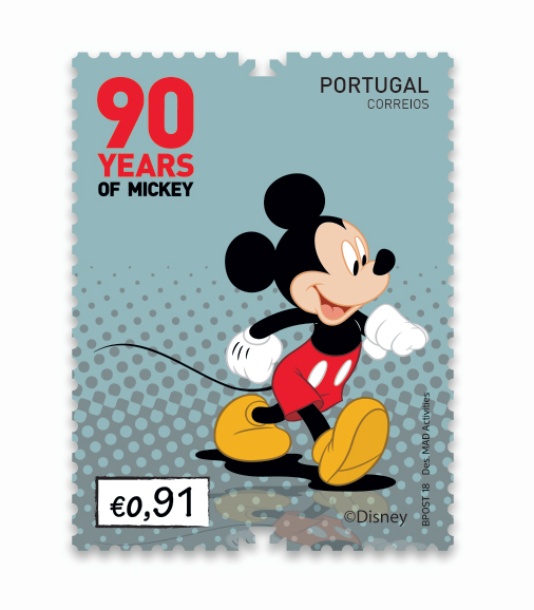 Stamps - Portugal - Mickey Series - 90 Years