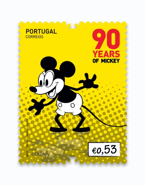 Stamps - Portugal - Mickey Series - 90 Years