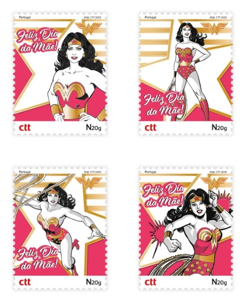 Stamps - Portugal - Mother's Day Custom Stamps - Wonder Woman